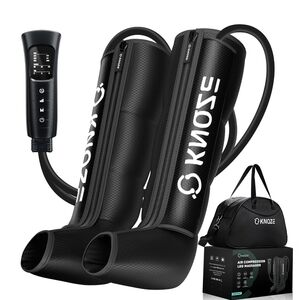 KNQZE Air Compression Leg Massager with Adjustable Pressure, 4-Zone Wrap — Porta